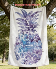 Blue Watercolor Pineapple Chanel No